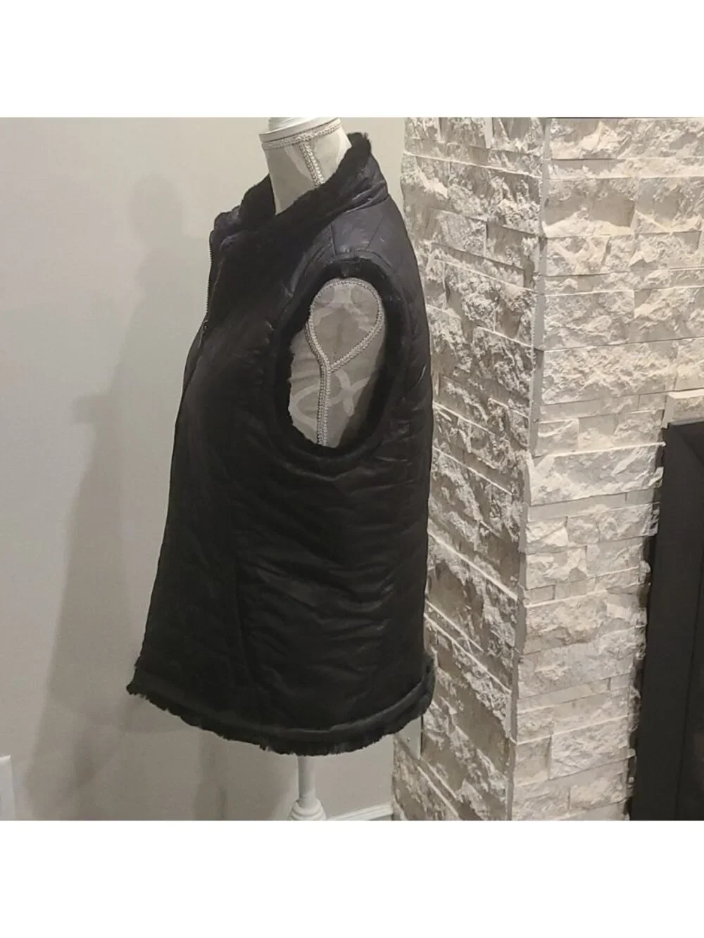 Nicole Miller Black Reversible vest
